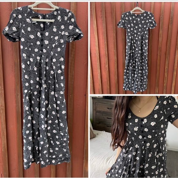 Vintage Donna Ricco Black & White Floral Romper Jumpsuit Dress Small Women - Picture 14 of 14